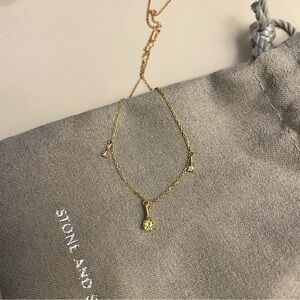 NEW Diamond Peridot Necklace